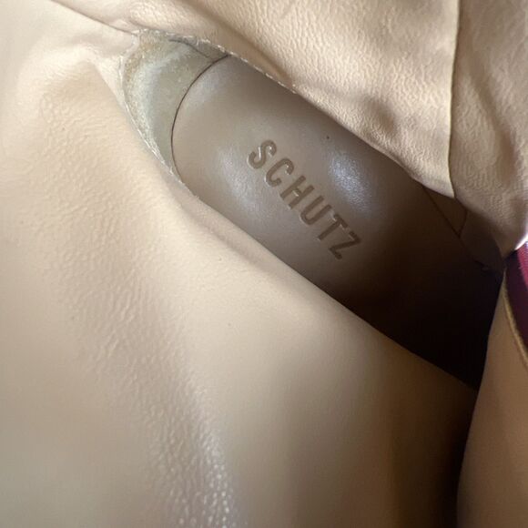 Schutz Asya Suede Boots Red Brown Womens 7B New In Box Designer - Picture 8 of 13